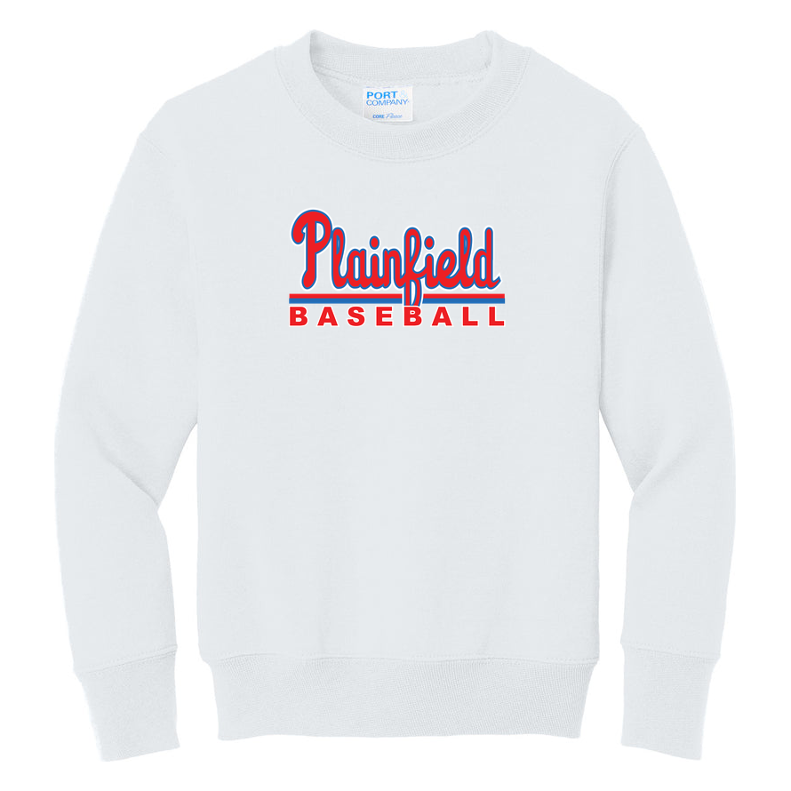 Plainfield Baseball Port & Co Youth Core Fleece Crewneck product