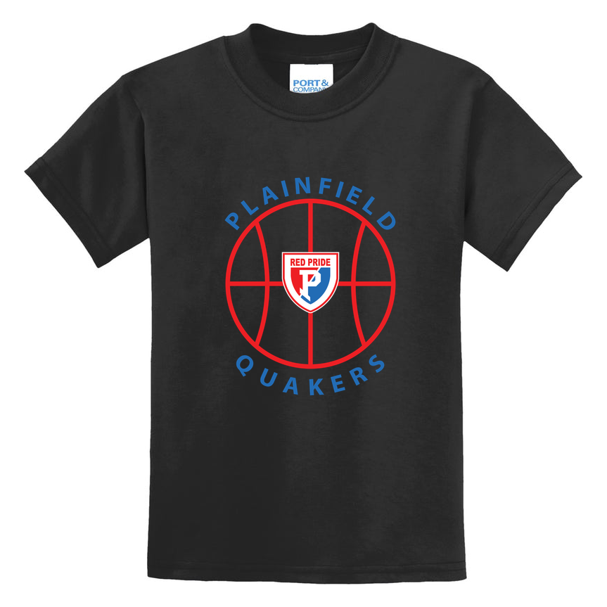 Plainfield Quakers Basketball Port & Co Youth Core Blend Tee product