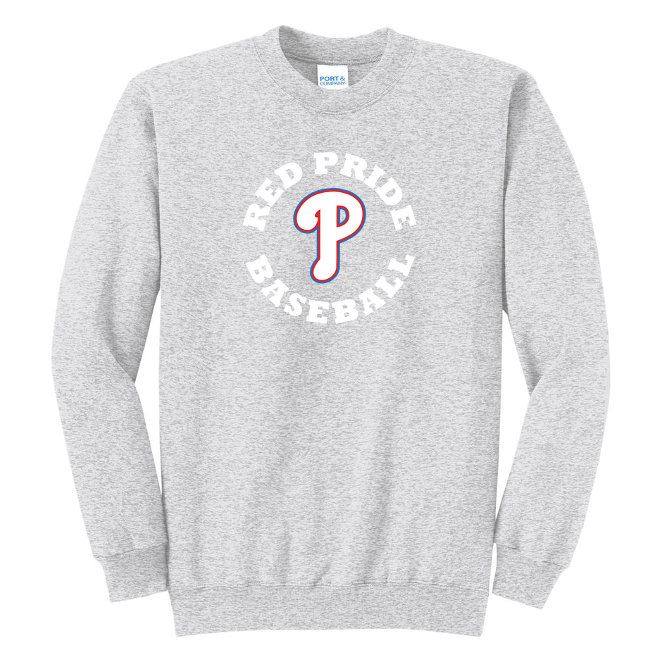 Plainfield Baseball Circle Spell Out Port & Co Core Fleece Crewneck product