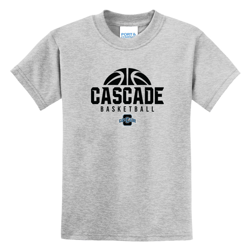 Cascade Basketball Port & Co Youth Core Blend Tee product
