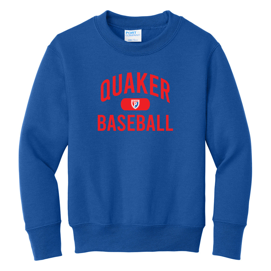Quaker Baseball Port & Co Youth Core Fleece Crewneck product
