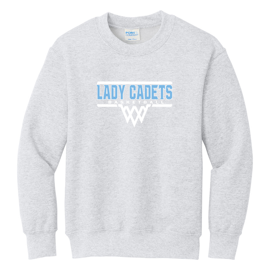 Lady Cadets Basketball Port & Co Youth Core Fleece Crewneck product