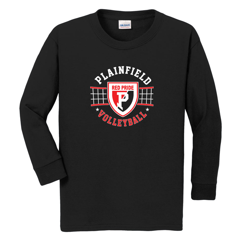 Plainfield Volleyball Sheild 50/50 Youth Long Sleeve Shirt product