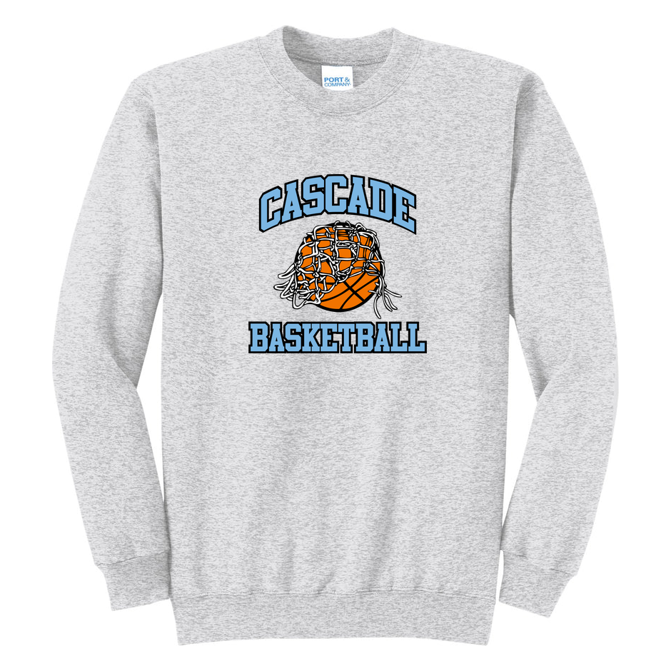 Cascade Basketball Graphic Port & Co Core Fleece Crewneck product