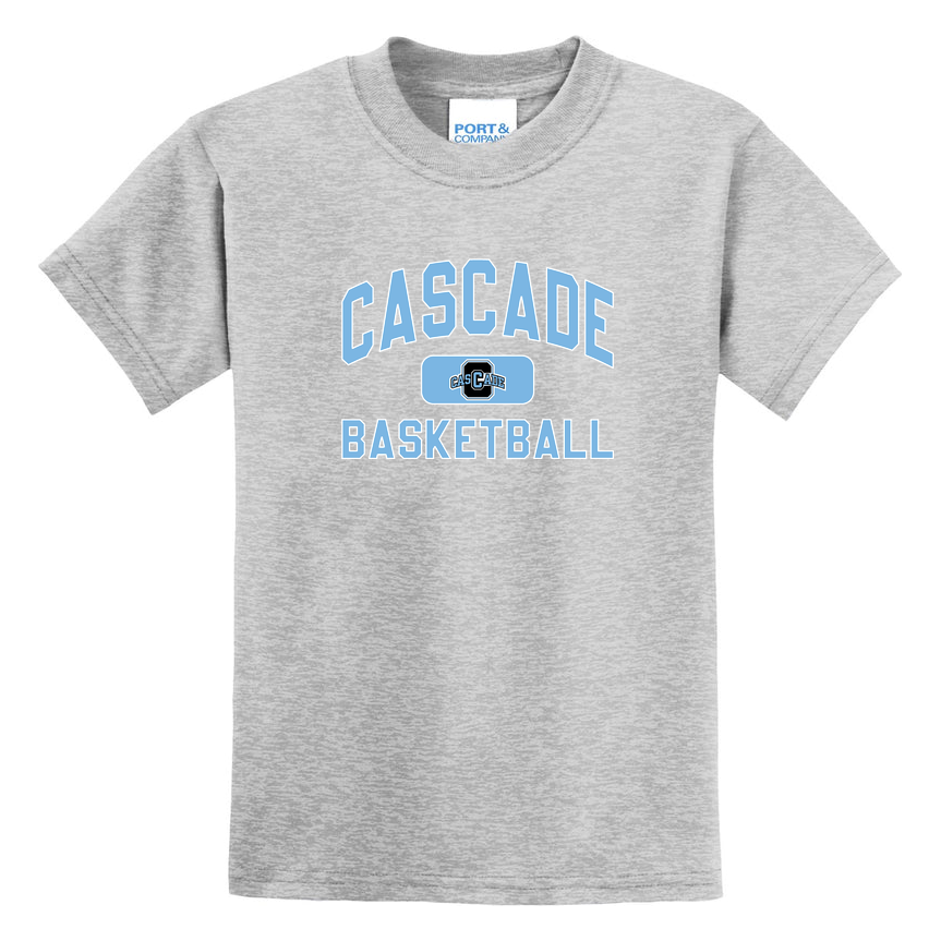 Cascade Basketball Port & Co Youth Core Blend Tee product