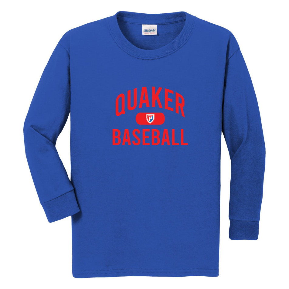 Quaker Baseball 50/50 Youth Long Sleeve Shirt product