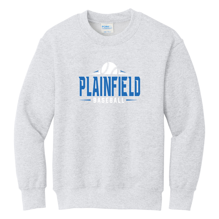 Plainfield Baseball Port & Co Youth Core Fleece Crewneck product